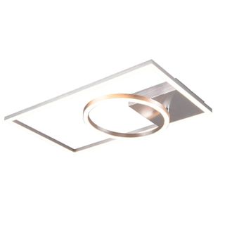 Trio Leuchten Verso Plafoniera Led Alluminio Con Snodoed Intensita Regolabile Con Interruttore L. 63cm. Led 24w, 3.000k, 2.400lumen