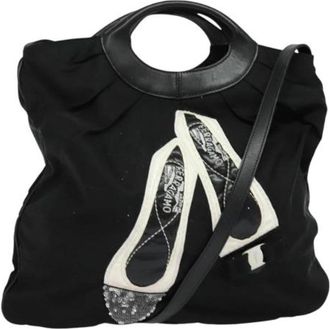 Ferragamo Pre-owned Nylon handbags - Dames - Vintage Shopper - Zwart - ONE Size - Nylon - Vintage