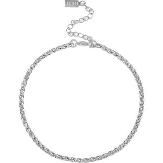 BEN ONI Wheat Chain Anklet in Silver at Nordstrom