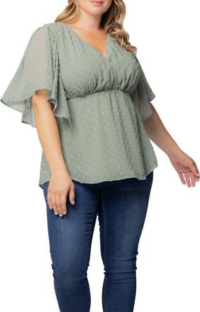 Kiyonna Seaside Serenade Top in Sage at Nordstrom, Size 1X