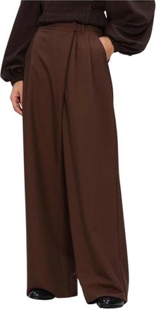 Harper & Yve Sydney-Pa Wide Broeken - Dames - Wijde Broeken - Bruin - S - Polyester - Broeken