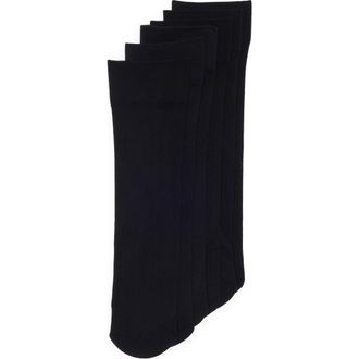 Nordstrom Rack 3-Pack Sheer Trouser Socks in Black at Nordstrom, Size 9