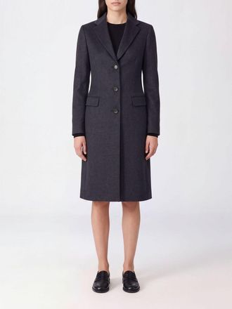 Tagliatore Long Single-Breasted Virgin Wool and Cashmere Coat with a Slim Fit