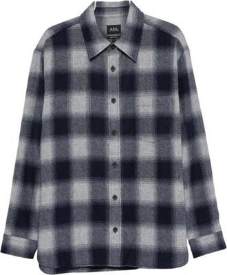 A.P.C. A.p.c., Overhemden, Heren, Grijs, M, Woatf H32058 Lab Shirt