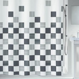 Spirella Spirella - Cortina De Ducha Poli&eacute;ster Part 180x200cm Gris Y Blanco