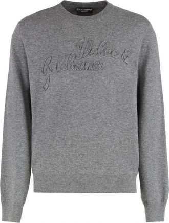 Dolce & Gabbana Truien - Heren - Ronde hals truien - Grijs - 2XL - Truien & Vesten
