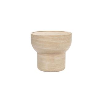 Zuiver Mesa auxiliar ovalada de hormig&oacute;n travertino beige