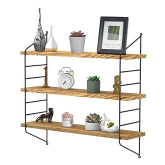OEM Estantes Flotantes, Altura Regulable, Estilo R&uacute;stico, Madera