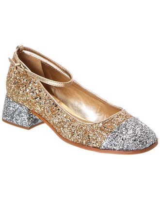 Schutz Dorothy Weekend Low Block Glitter Pump