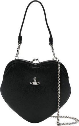 Vivienne Westwood Belle Hart Frame Handtas - Dames - Mini tas - Zwart - ONE Size - Katoen - Tassen