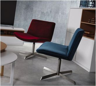 Habitat et Jardin Sill&oacute;n kiss - Terciopelo - Azul