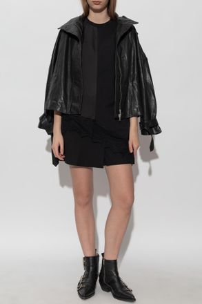 AllSaints T-shirt With Lace Trim Lenny, Womens, Black