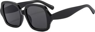 Generic Mens And Womens Large Frame Sunglasses Vacation Sports Commuter Sun Glasses(Black)