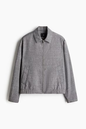 H&M Twilljacke in Regular Fit - Dunkelgraumeliert