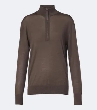 Tod's Cashmere and silk half-zip sweater