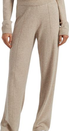 Chinti and Parker Wool Cashmere Wide Leg Track Pants in Soft Oat at Nordstrom, Size X-Large