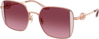 Coach Gradient Berry Red Square Ladies Sunglasses HC7177B 93318H 51