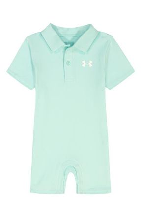 Under Armour UA Solid Polo Romper in Refresh Mint at Nordstrom, Size 9-12M