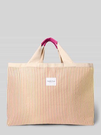 Studio Noos Beach Bag mit Logo-Patch Modell Poplin in GELB, Gr&ouml;&szlig;e 1