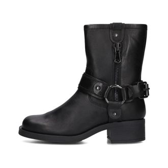 Omoda Schoenen, Dames, Zwart, 37 EU, Leer, Modular-17 Biker Boots