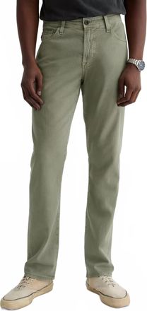 AG - Adriano Goldschmied Everett Twill Pants In Sulfur Spruce Green