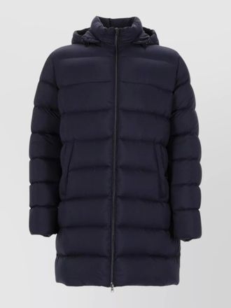 Herno hooded long coat quilted design