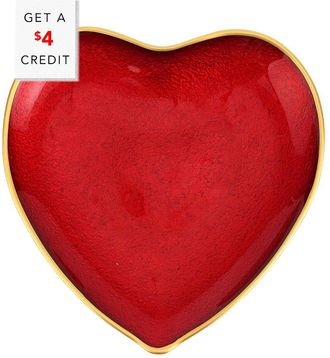 Vietri Vietri Baroque Glass Heart Plate With $4 Credit