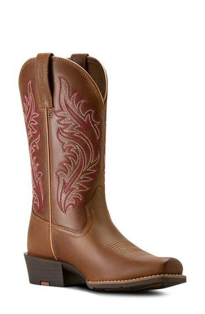 Ariat Round Up Narrow Cutter Toe Western Boot in Sorrel Crunch at Nordstrom, Size 6.5