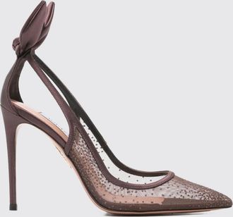 Aquazzura D&eacute;collet&eacute; Bow Tie Aquazzura in nylon a rete e raso