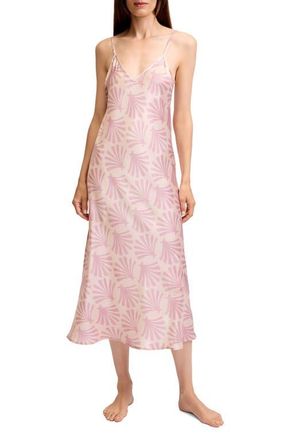 Petite Plume Cosette Silk Nightgown in Pink at Nordstrom, Size X-Small