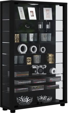 ebuy24 Ebuy24 - Vitrina De Vidrio Vcm De Pie Vitrina De Vidrio Con Vidrio De Seguridad Esg Dimensiones Aprox. Al. 90 X An. 59 X P. 18 Cm Cristal De Pantalla 
