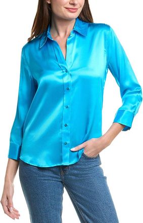 L'agence Dani 3/4-Sleeve Silk Blouse