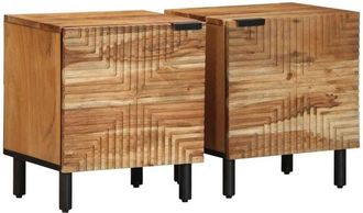 vidaXL Bedside Cabinets 2 pcs 40x33x46 cm Solid Wood Acacia Vidaxl