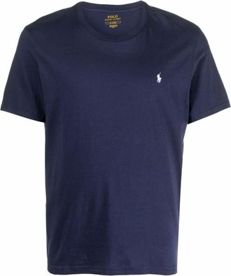 Ralph Lauren Navy Blue Pony-embroidered T-shirt