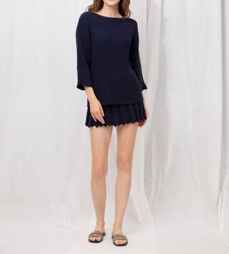 Mustard Seed Briggs Oversized Sweater In Navy
