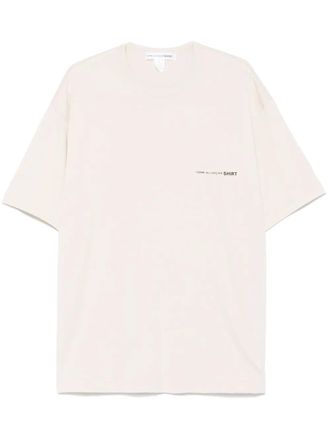 Comme Des Gar&ccedil;ons T-shirt met logoprint - Beige