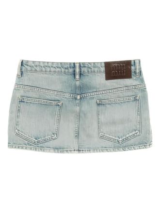 Miu Miu 2020s denim mini skirt - women - Cotton/Polyester/Cotton - 38 - Blue