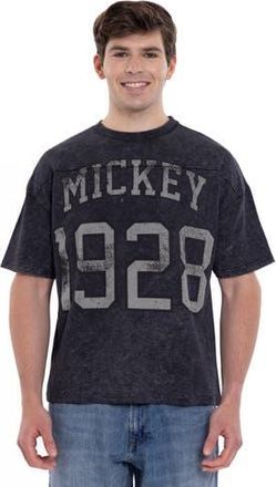 Disney Mickey Mouse Football T-Shirt in Washed Black Mickey at Nordstrom, Size Xx-Large