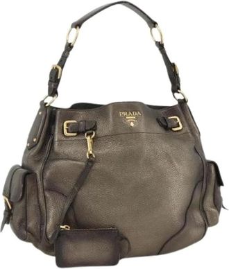 Prada Pre-owned Shoulder Bags, female, Brown, Size: ONE SIZE Pre-owned Vintage Shoulder Bag
