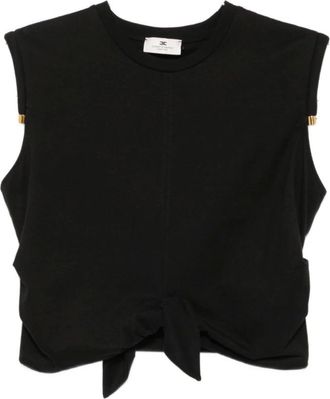 Elisabetta Franchi Mujer, Camisetas, Negro, Talla: L