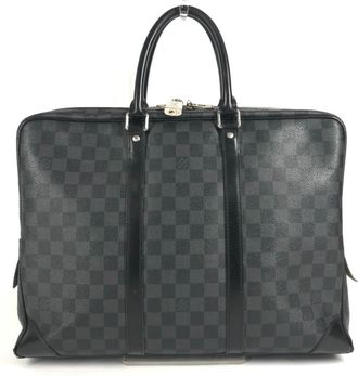 Louis Vuitton Black Damier Graphite Canvas Handbag Tote Bag (Pre-Owned)
