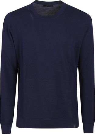 Fay Stijlvolle Gebreide Trui - Heren - Ronde hals truien - Blauw - 4XL - Truien & Vesten