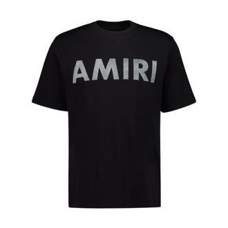 Amiri T-Shirts, male, Black, M, Logo Stencil T-Shirt