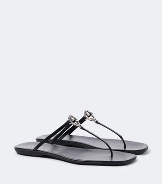 Gucci Interlocking G leather thong sandals
