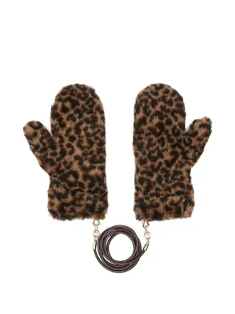 Max Mara Muffole Ombrat leopardate - Marrone