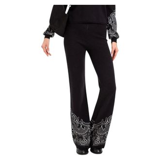 Twinset Pantalone in maglia jacquard - - Trousers - Donna - Nero - L