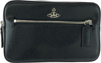 Vivienne Westwood Black Leather Fanny Pack Sling Bag (Pre-Owned)