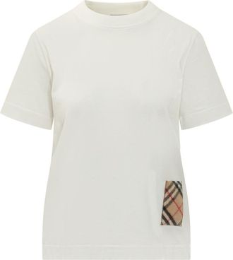 Burberry White Logo Crew Neck T-Shirt