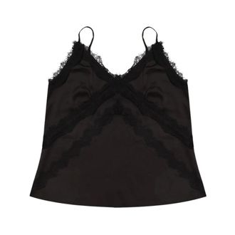 Gestuz Sleeveless Tops, female, Black, Size: S Sachi Slip Top