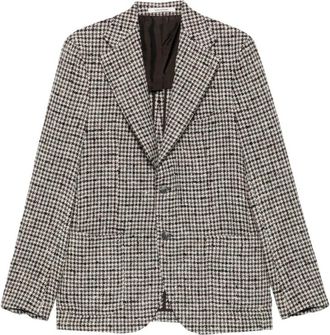 Tagliatore Rechte Blazer - Heren - Blazers - Bruin - 2XL - Katoen - Jassen